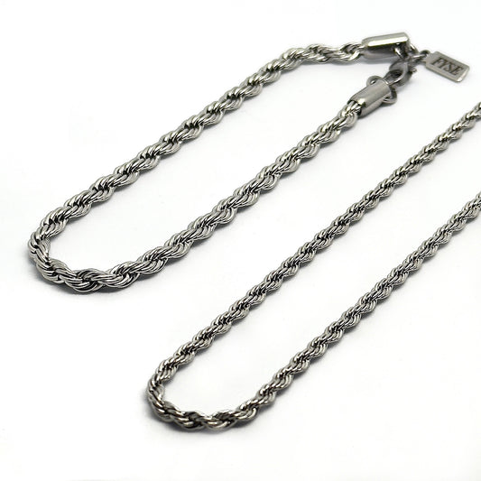 Rope Chain & Bracelet Set 3MM